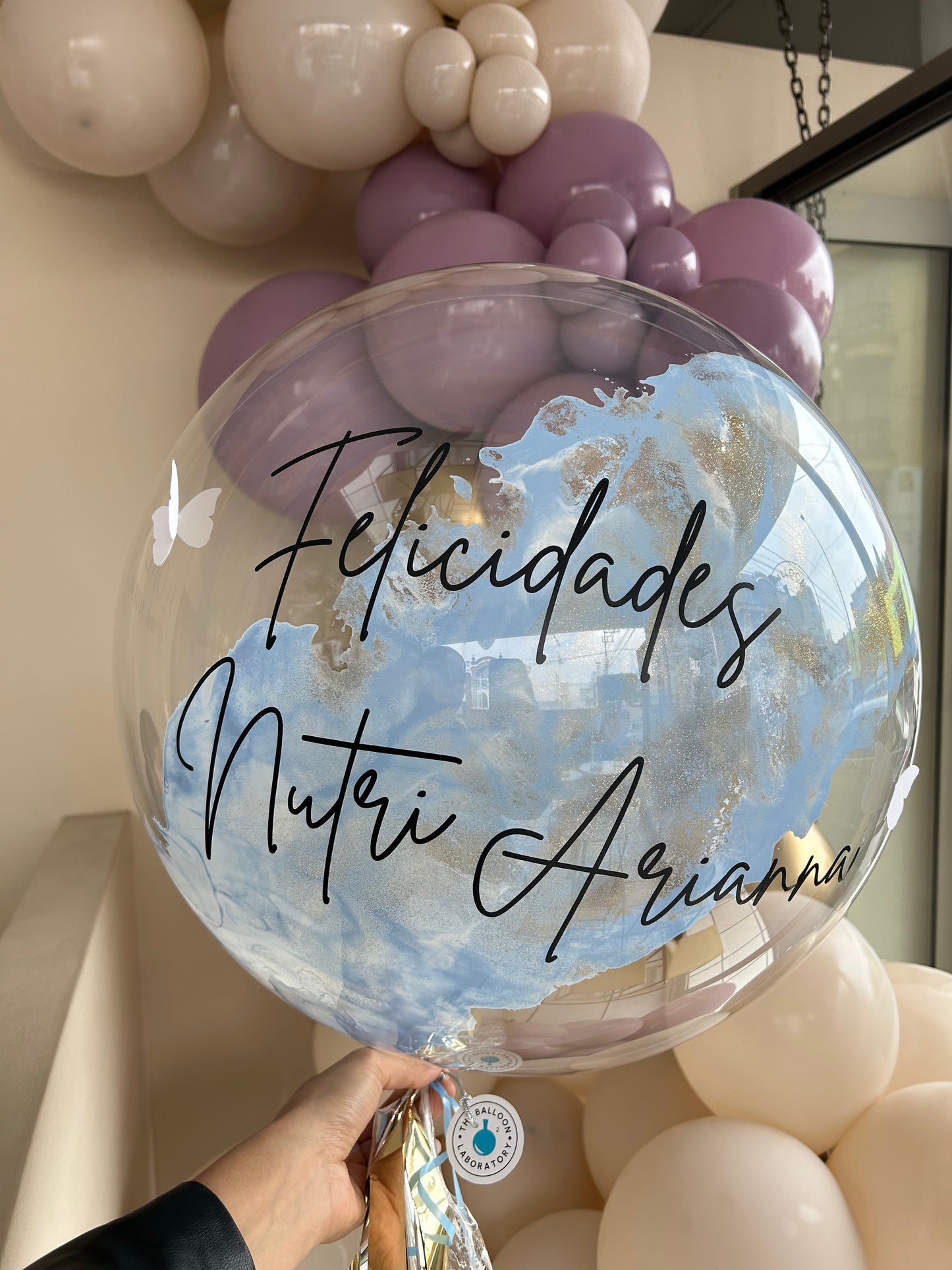 Burbuja Sky Marmoleada + Glitter