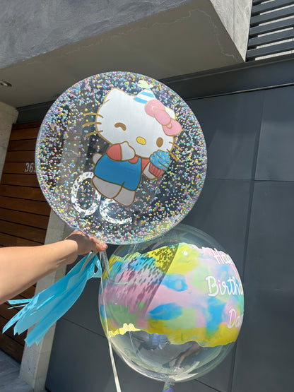 Bouquet Doble Burbuja Hello Kitty