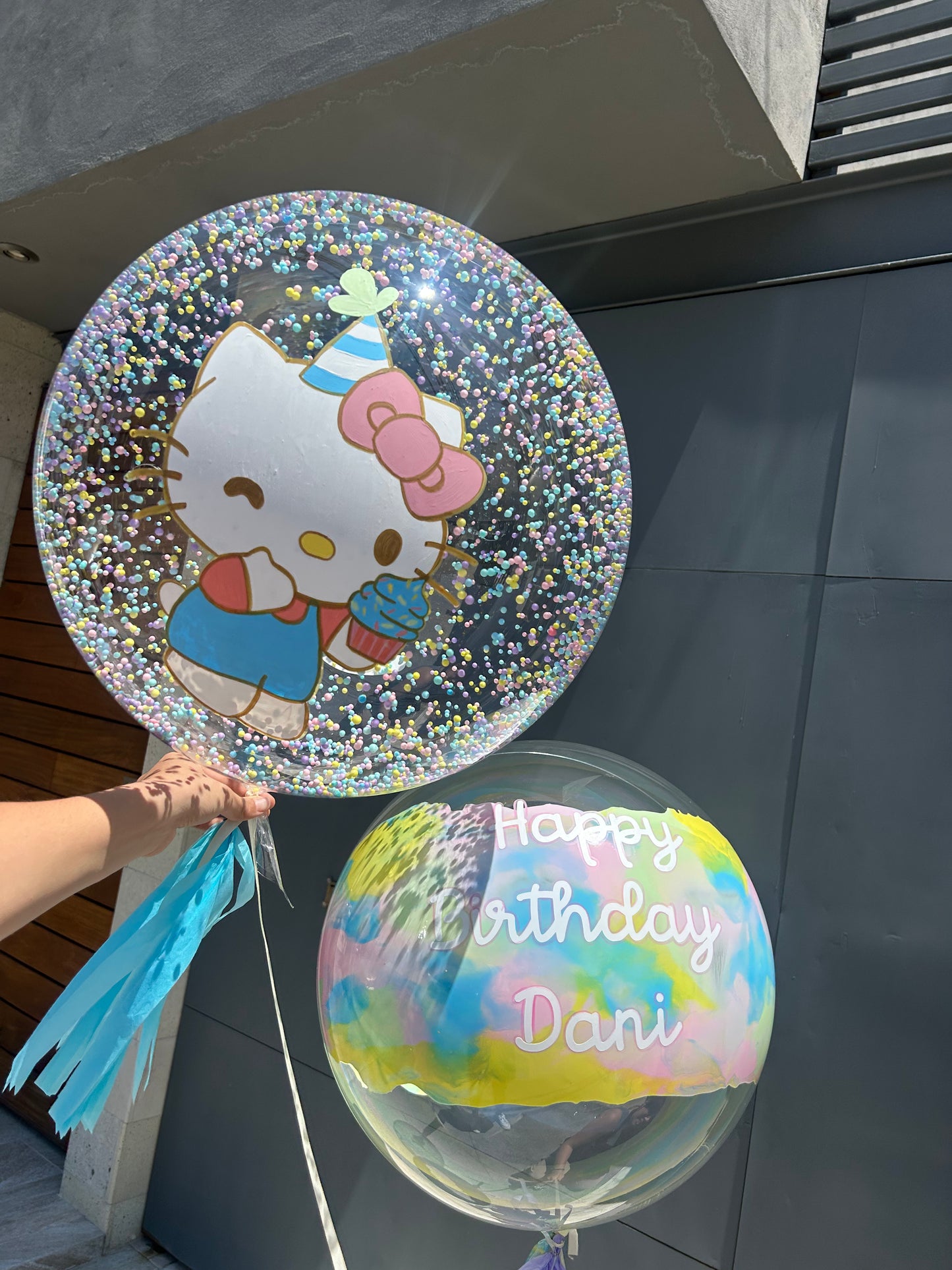 Bouquet Doble Burbuja Hello Kitty